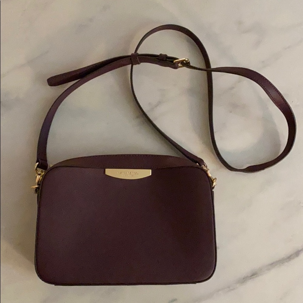 Henri Bendel maroon leather crossbody